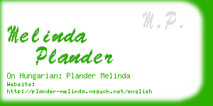 melinda plander business card